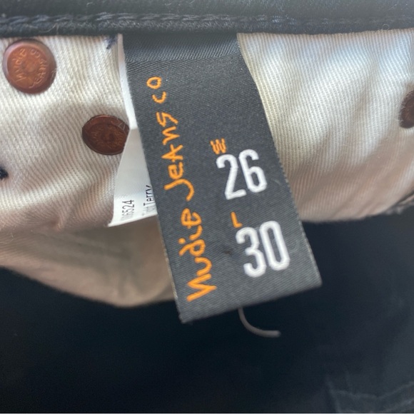 Nudie Tight Terry Slim Jeans  in Deep Black - 26 - Picture 11 of 13